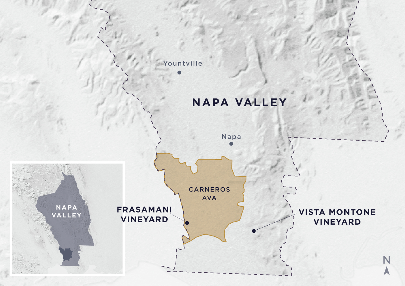 Quattro Theory Wines Vineyard Source AVA Map Chardonnay